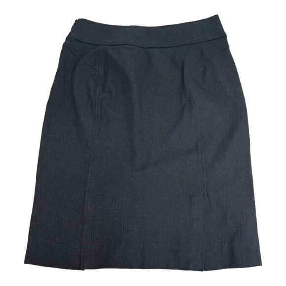 Banana Republic Double Slit Pencil Skirt~Size 6~Charcoal Gray Midi Career Work - Picture 2 of 8